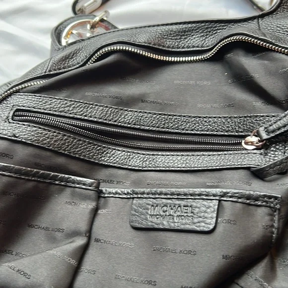 Hold for Oceanwhisperz Michael Kors Black Shoulder Bag with Silver Accents - Picture 3 of 13